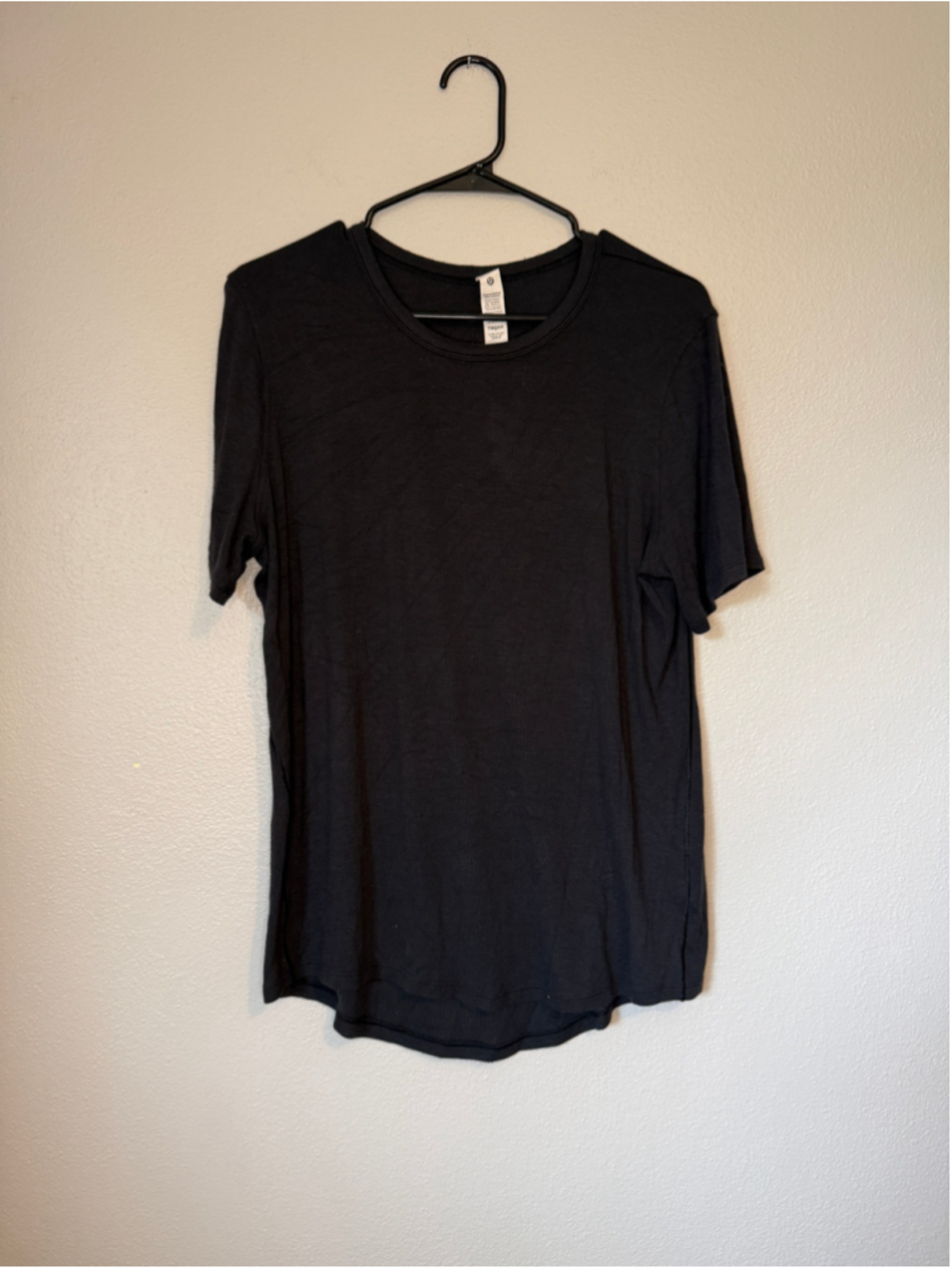 Lululemon Modal Short Sleeve T-Shirt Black Size 16 Relaxed Fit